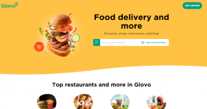 Glovo mobile app as an example of custom mobile application software